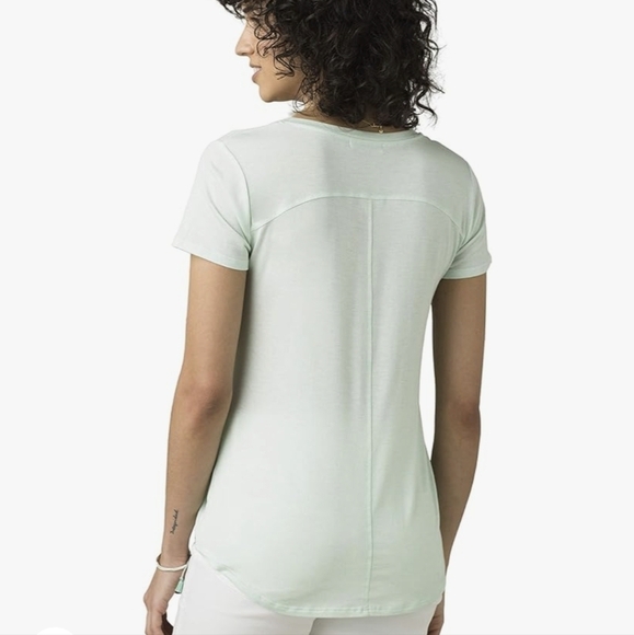 Prana slub jersey tee v neck soft fabric light green color XL - Picture 2 of 7